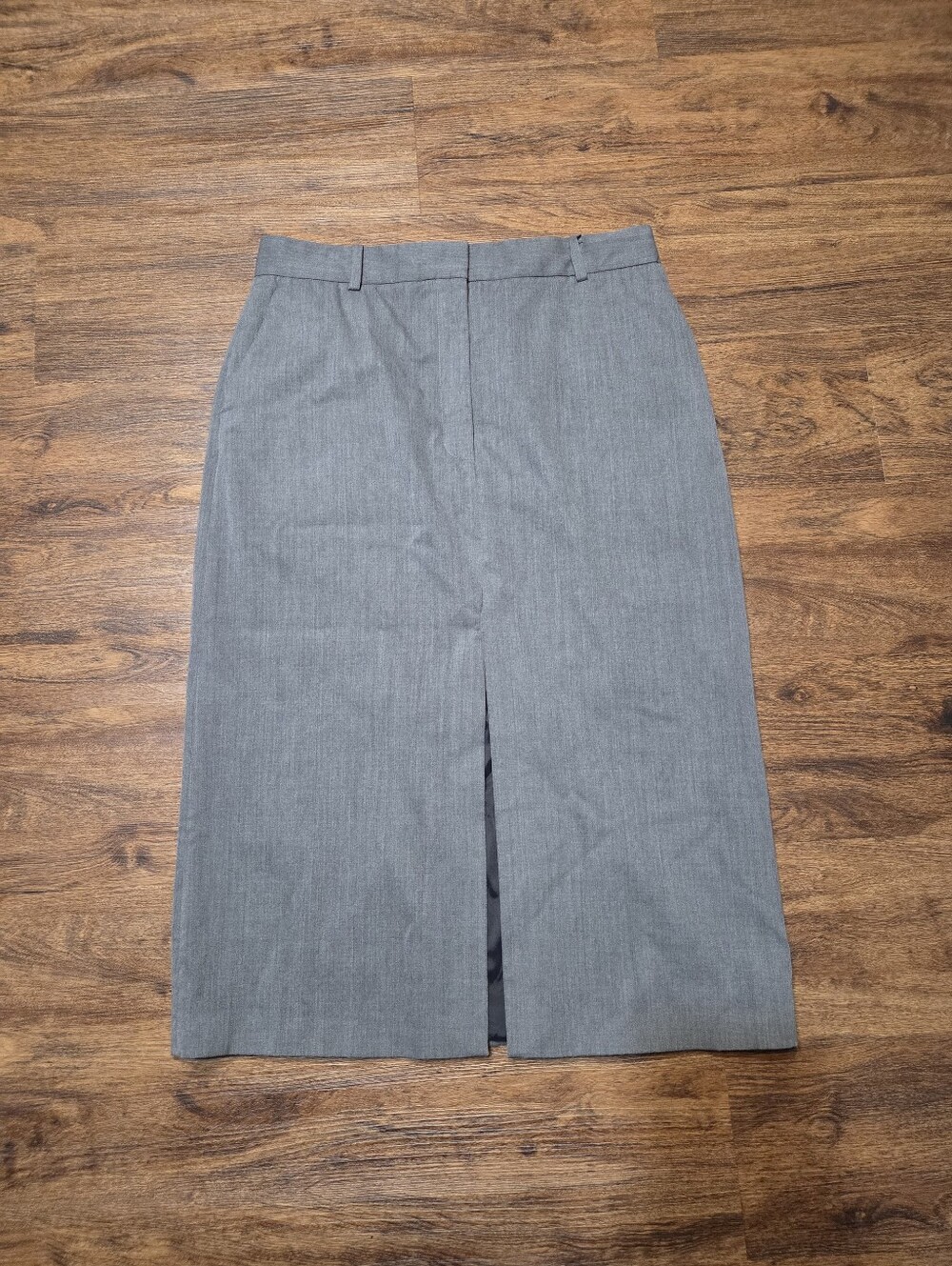 G Label Goop Gray Wool Split Front Midi Skirt 12